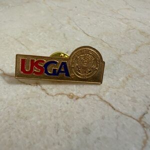 USGA Gold Enamel Pin - Red & Blue Logo